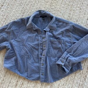 forever 21 cropped corduroy jean jacket